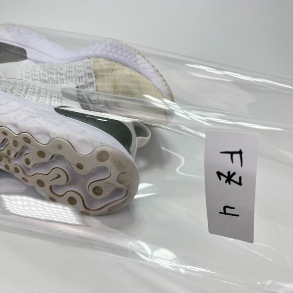 Nike Phantom Run Flyknit 2 True White Silver Slip-On Shoes Women's Size 6 - Picture 10 of 10